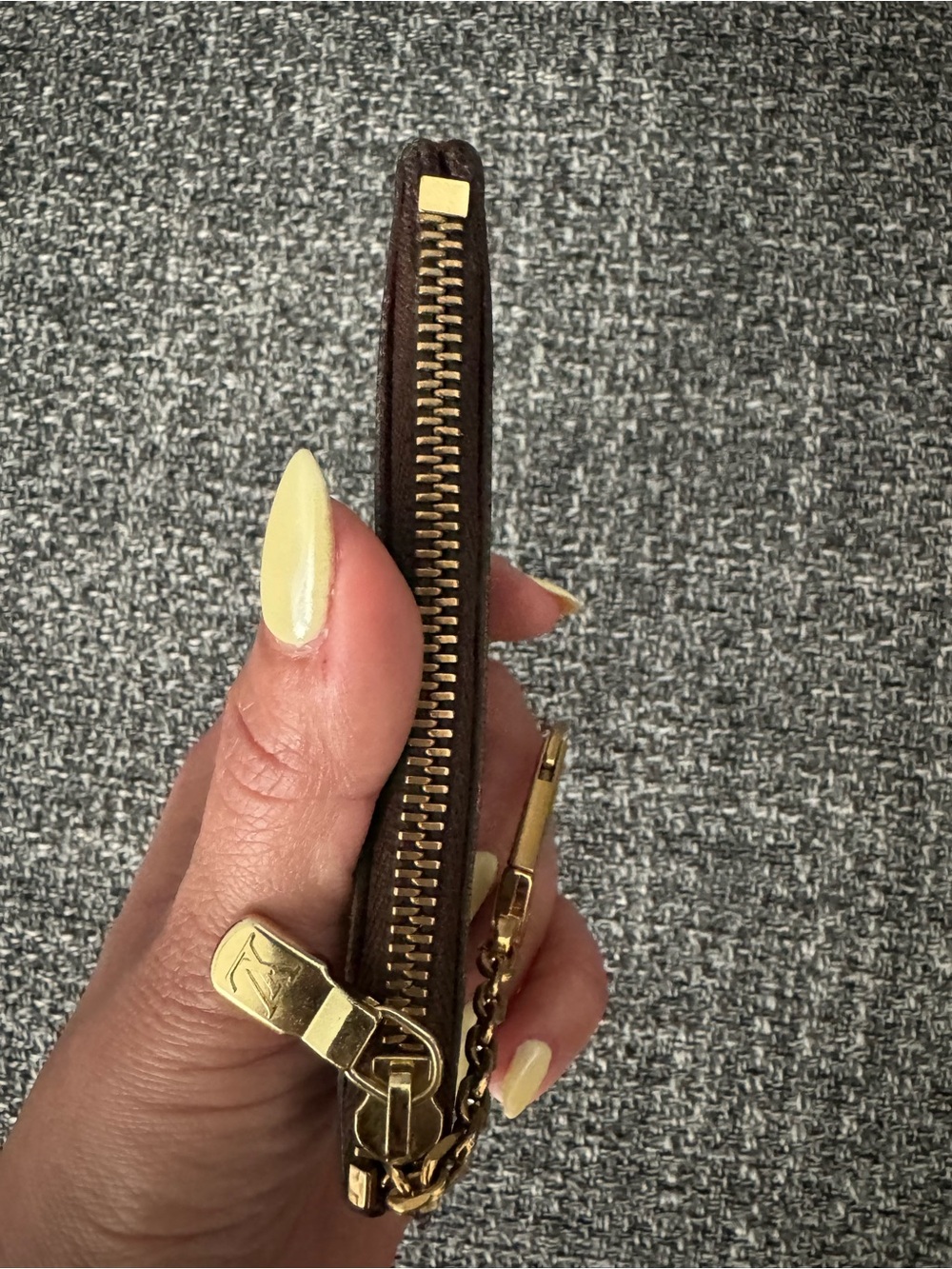 Louis Vuitton Monogram Mini Key Pouch in Brown with Gold Hardware - Picture 3 of 10